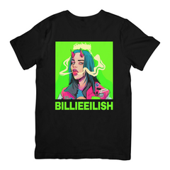 Camiseta Básica Billie Eilish Demon Cartoon