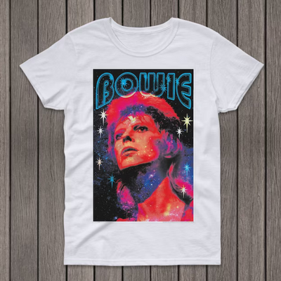 Camiseta Básica David Bowie Vintage Graphic