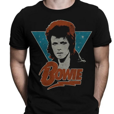 Camiseta Básica David Bowie Vintage Rock