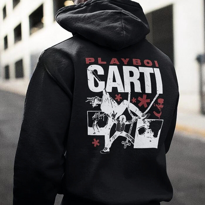 Moletom Canguru Playboi Carti Whole Lotta Red Album Preto