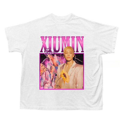 Camiseta Básica Exo Xiumin Retro
