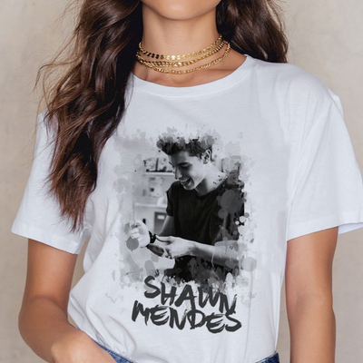 Camiseta Básica Shawn Mendes Aesthetic