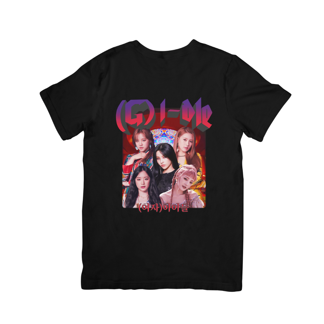 Camiseta Básica (G)i-dle Aesthetic - preto