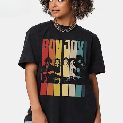 Camiseta Básica Bon Jovi Aesthetic