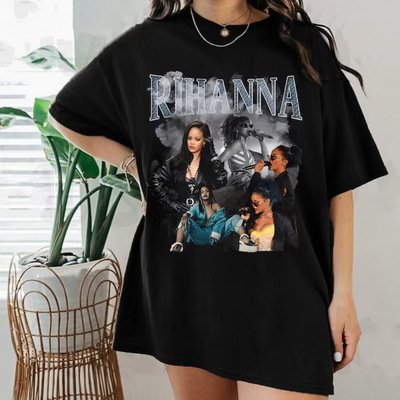 Camiseta Básica Rihanna Aesthetic