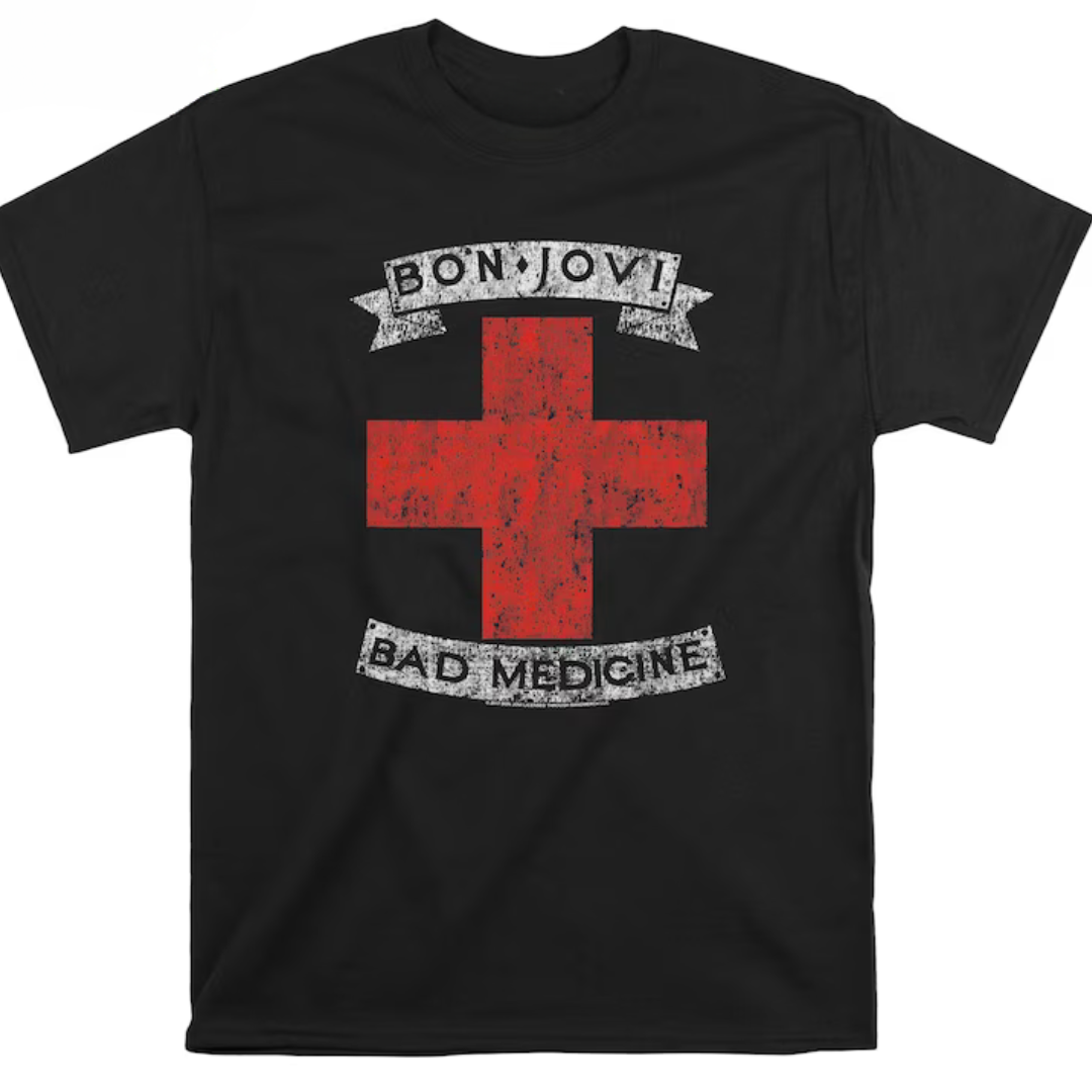 Camiseta Básica Bon Jovi Bad Medicine