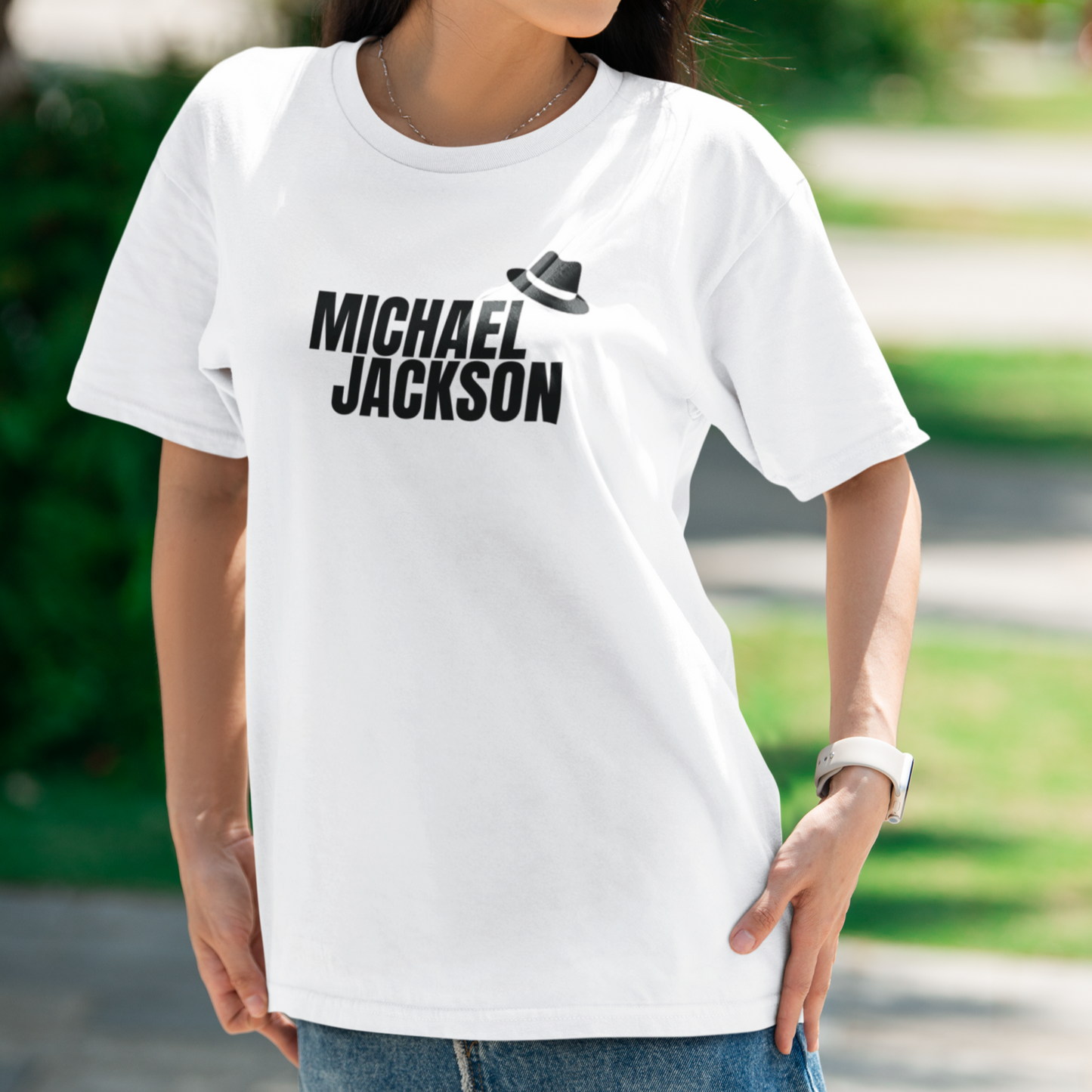 Camiseta Básica Michael Jackson Logo Name