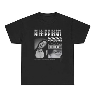 Camiseta Básica Billie Eilish Graphic
