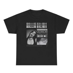 Camiseta Básica Billie Eilish Graphic