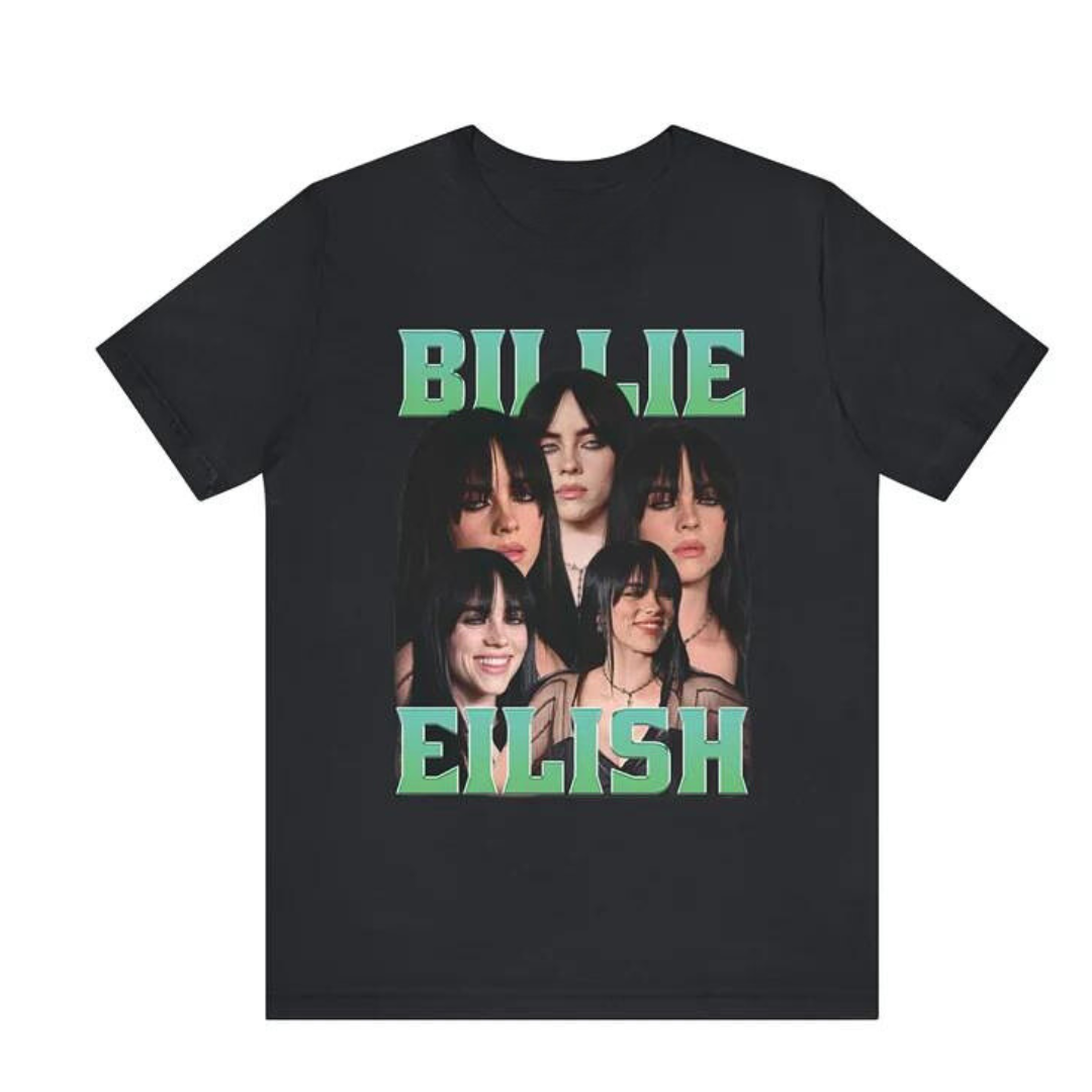 Camiseta Básica Billie Eilish Collab Aesthetic