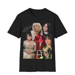 Camiseta Básica Billie Eilish Photos Collab