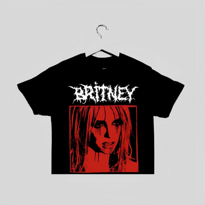 Camiseta Cropped Britney Spears Metal