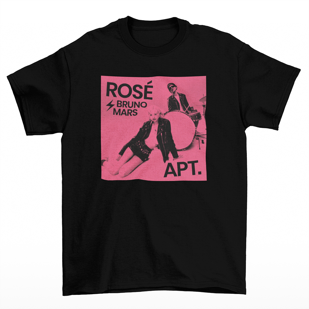 Camiseta Básica Rosé And Bruno Mars Photo Apt.