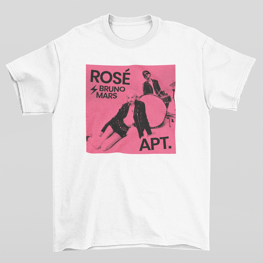 Camiseta Básica Rosé And Bruno Mars Photo Apt.