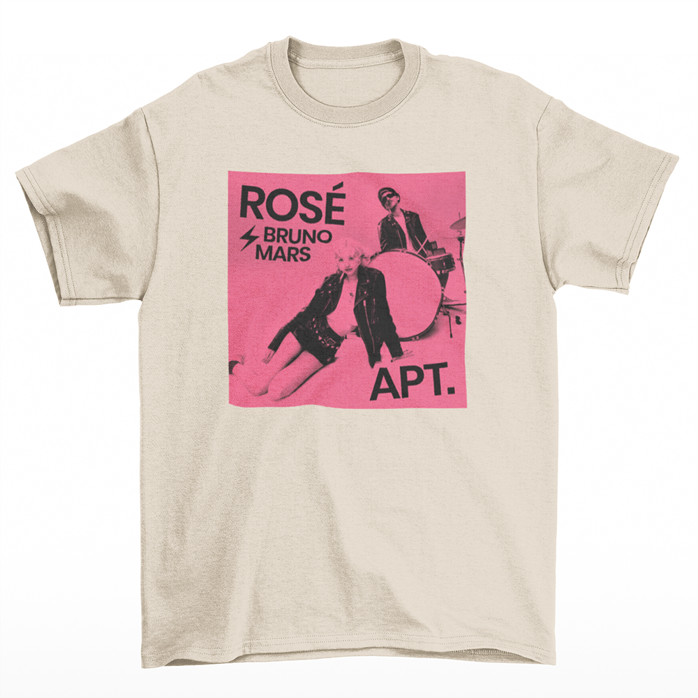 Camiseta Básica Rosé And Bruno Mars Photo Apt.