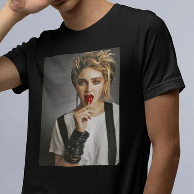 Camiseta Básica Madonna Candy 80s Preto