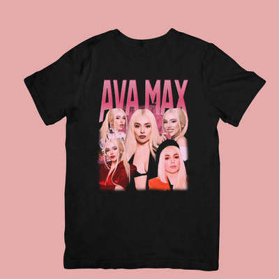 Camiseta Básica Ava Max Collab - Preto