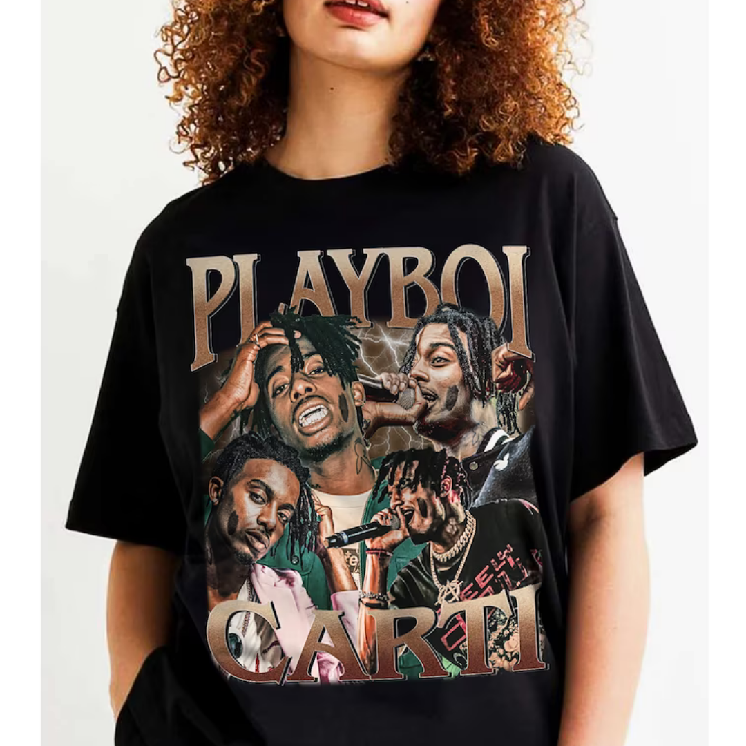 Camiseta Básica Playboi Carti Collab – Saoko