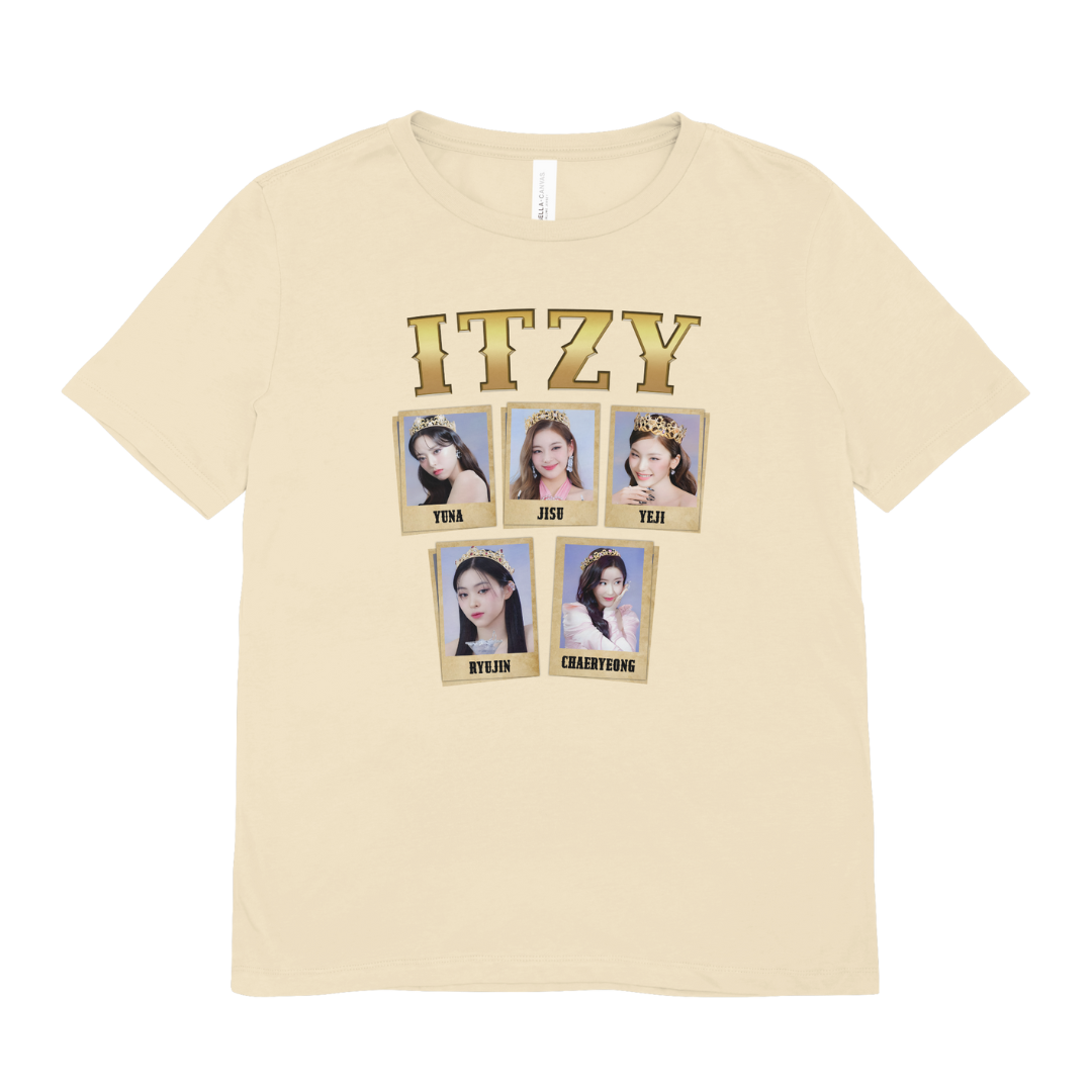 Camiseta Básica Itzy Collage - pérola