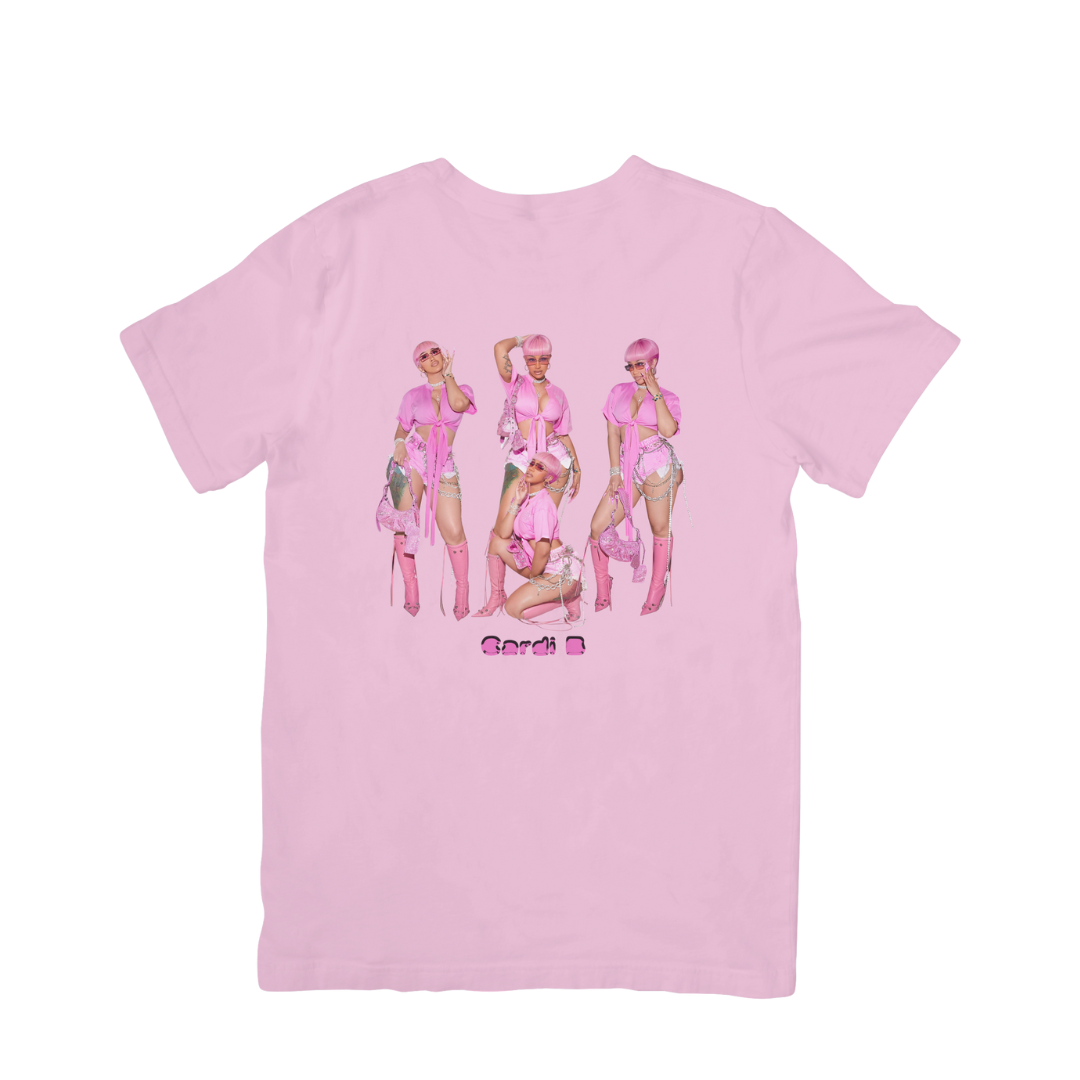 Camiseta Básica Cardi B Collage