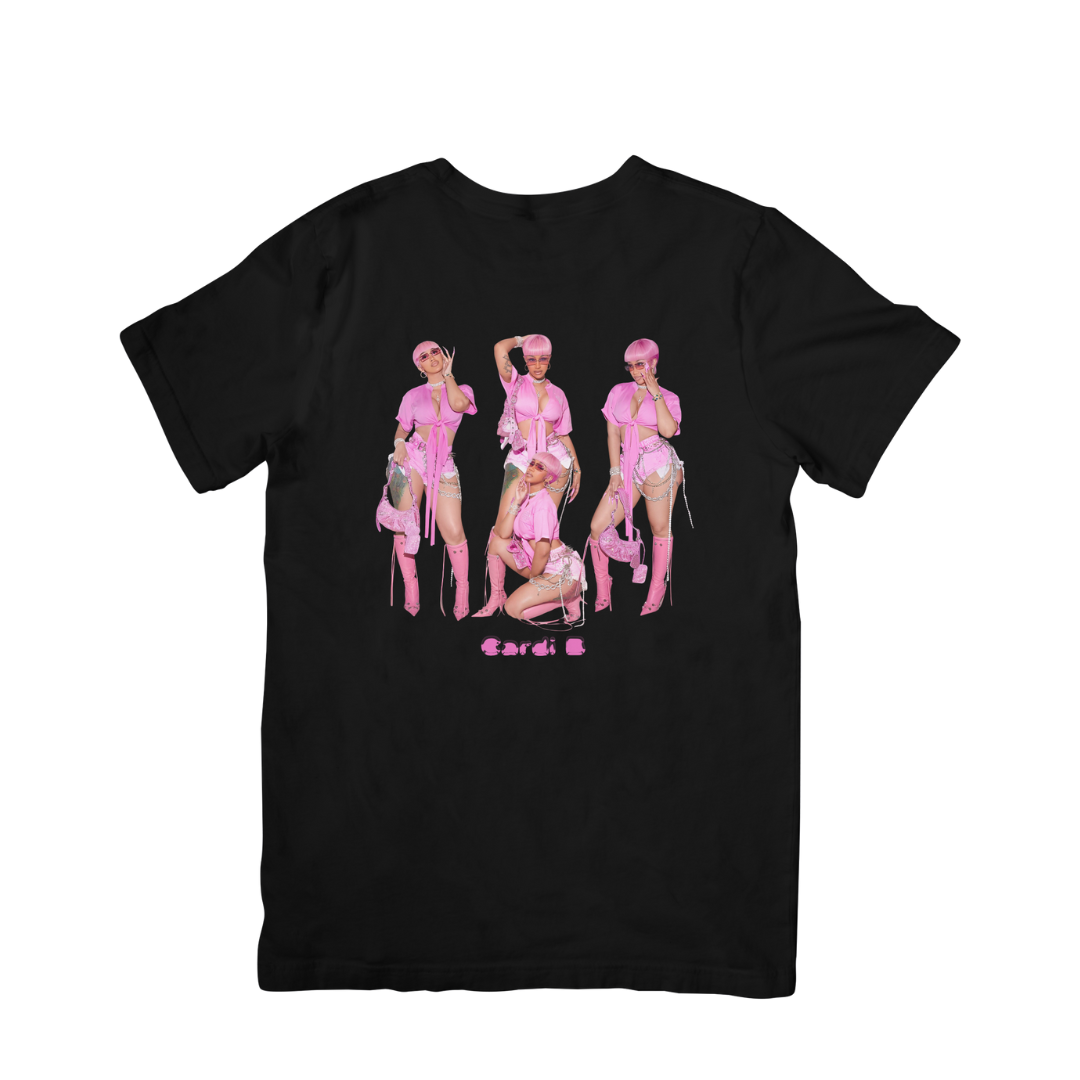 Camiseta Básica Cardi B Collage