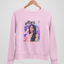 Moletom Gola Redonda Olivia Rodrigo Sour Xoxo- rosa bebe