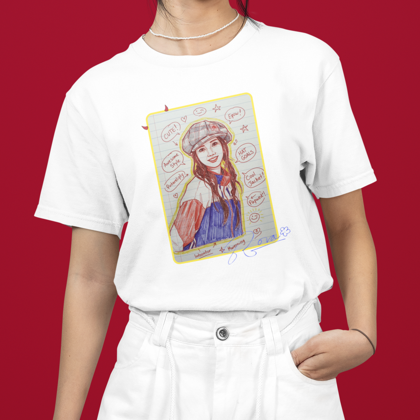 Camiseta Básica Babymonster Rora Illustration