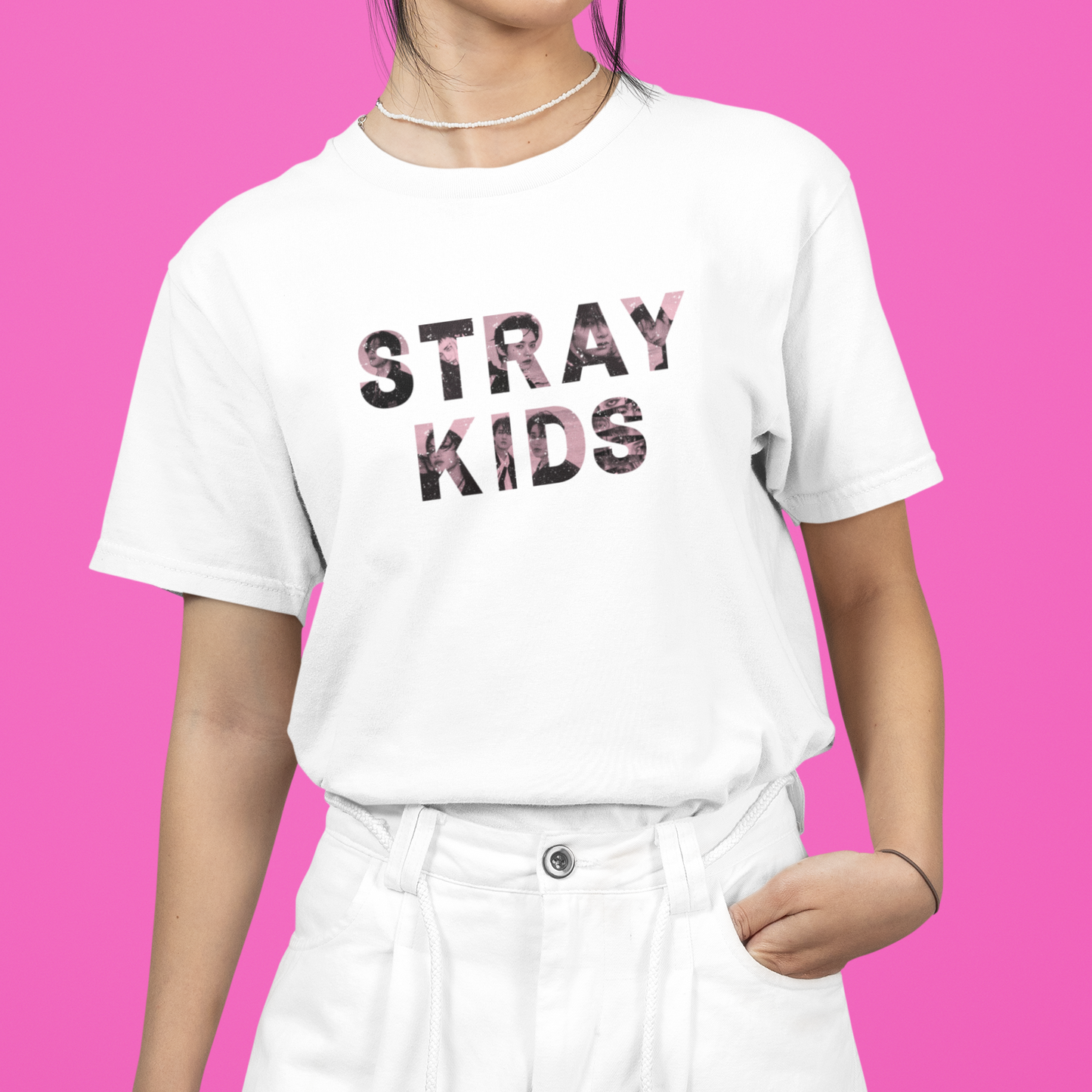 Camiseta Básica Stray Kids Name Photo