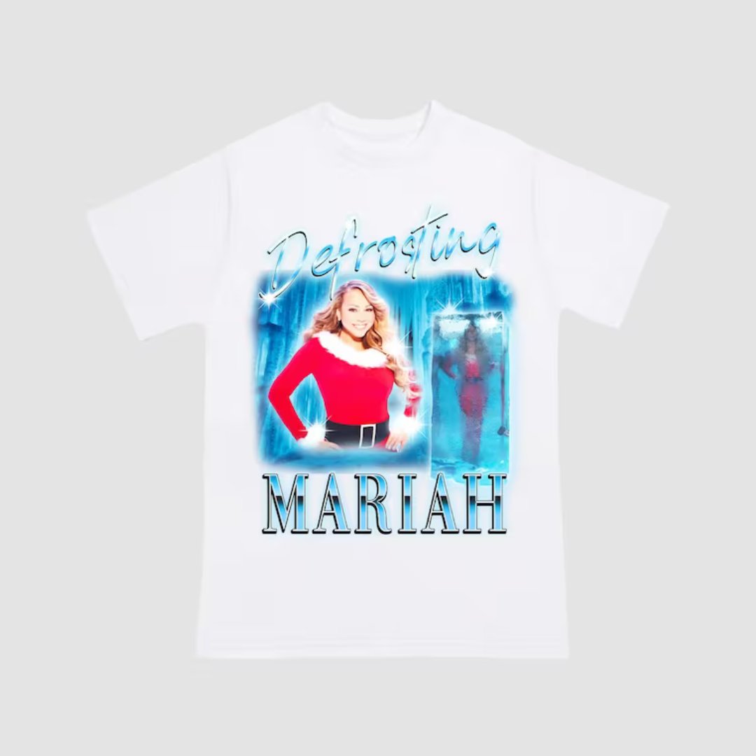 Camiseta Básica Christmas Mariah Carey Defrosting