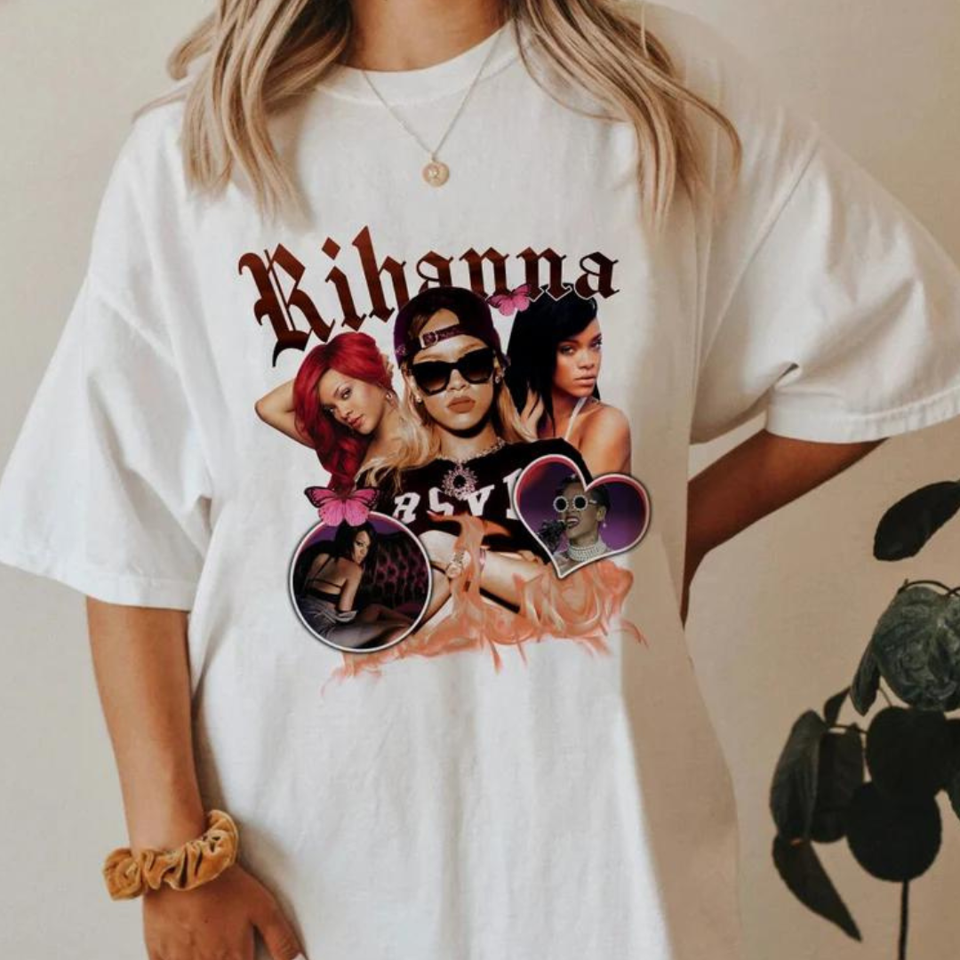 Camiseta Básica Rihanna Digital