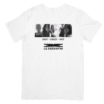 Camiseta Básica Le Sserafim Easy Crazy Hot