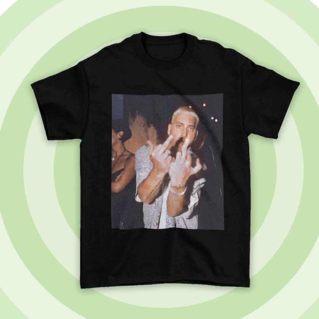 Camiseta Básica Eminem F_ck-PRETO