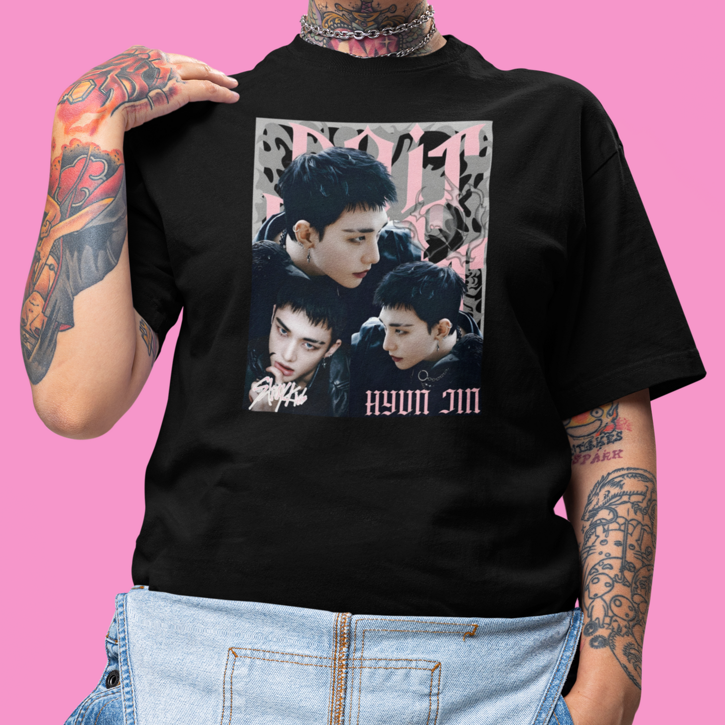 Camiseta Básica Stray Kids Hyun Jin Do It Aesthetic