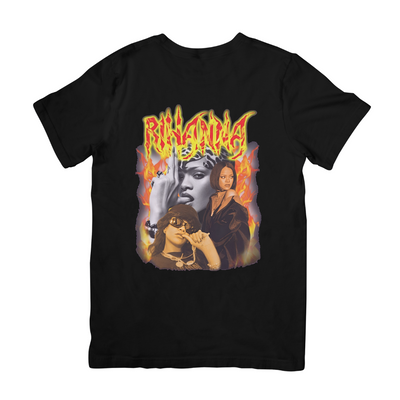 Camiseta Básica Rihanna Fire