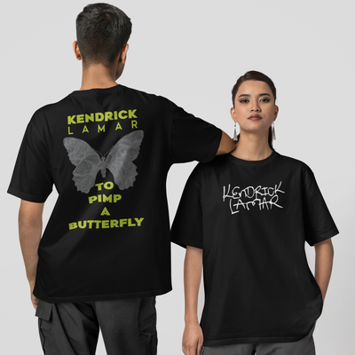 Camiseta Básica Kendrick Lamar to a Pimp Butterfly- PRETO