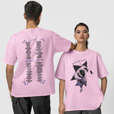 Camiseta Básica Olivia Rodrigo Get Him Back- rosa-bebe