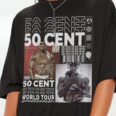 Camiseta Básica 50 Cent Get Rich Or Die Tryin