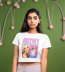 Camiseta Cropped Britney Spears Graphic