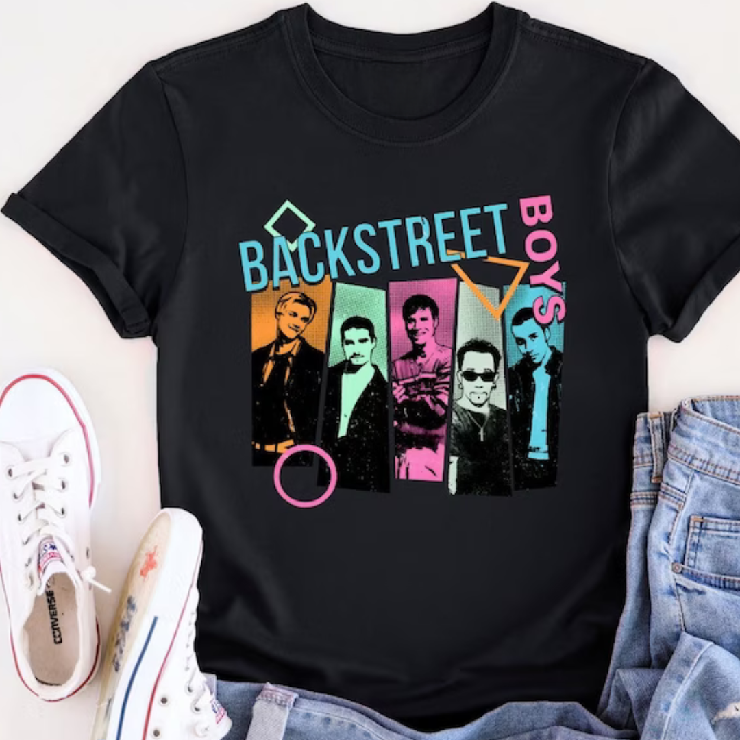 Camiseta Básica Backstreet Boys Graphic - Preto