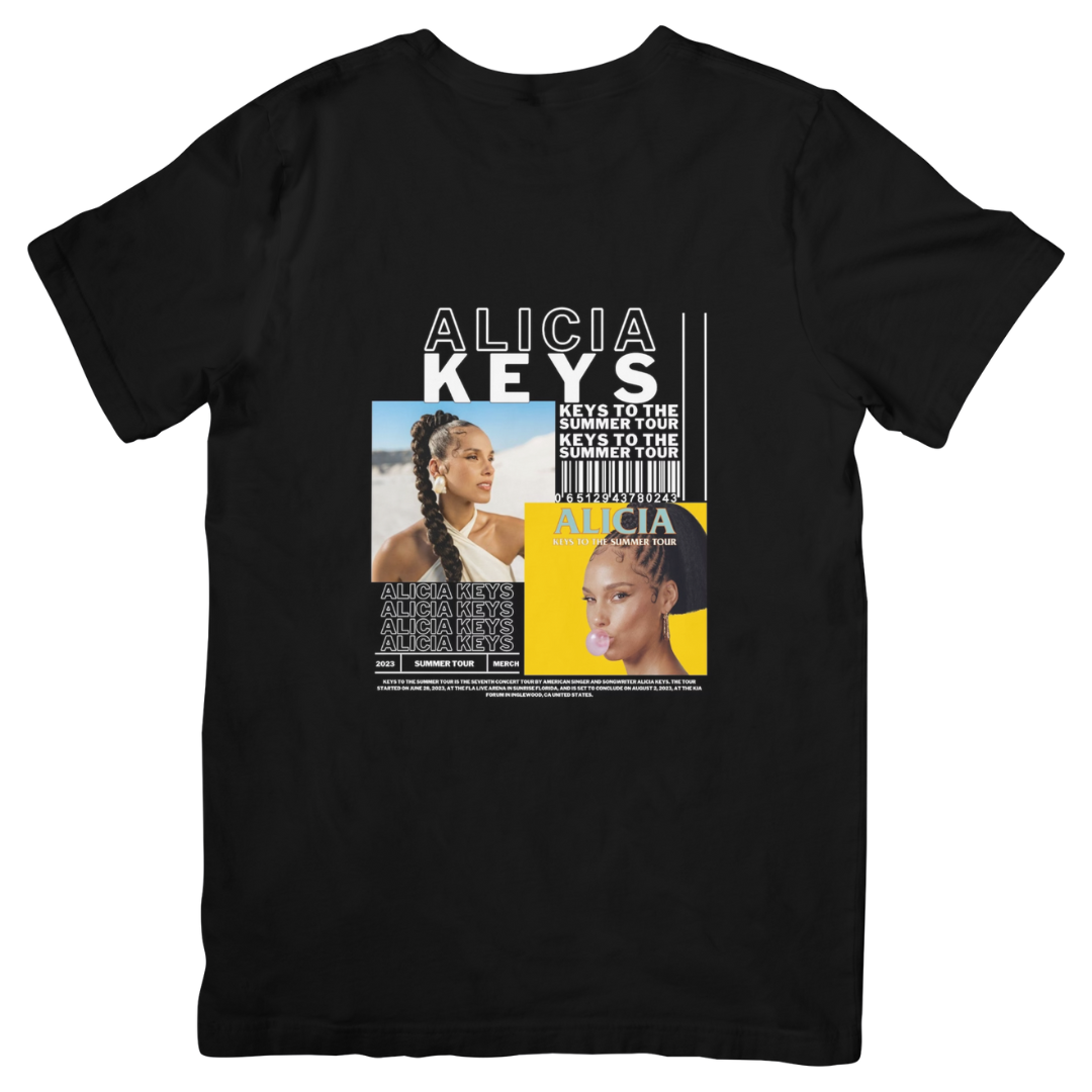 Camiseta Básica Alicia Keys Graphic