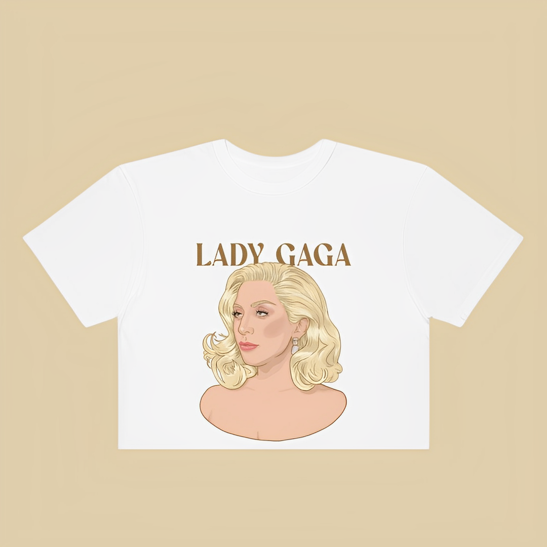 Camiseta Cropped Lady Gaga Graphic