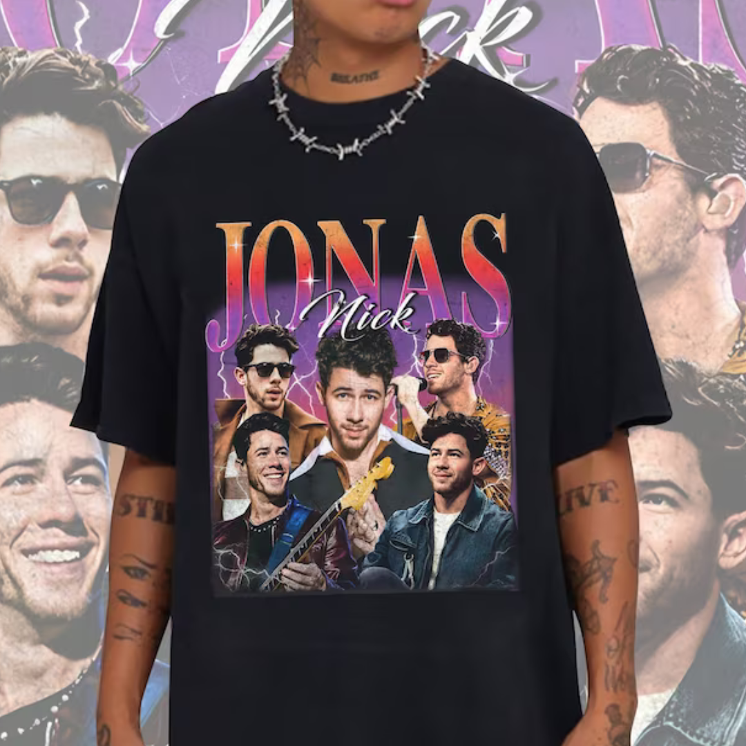 Camiseta Básica Jonas Brothers Nick Jonas Graphic