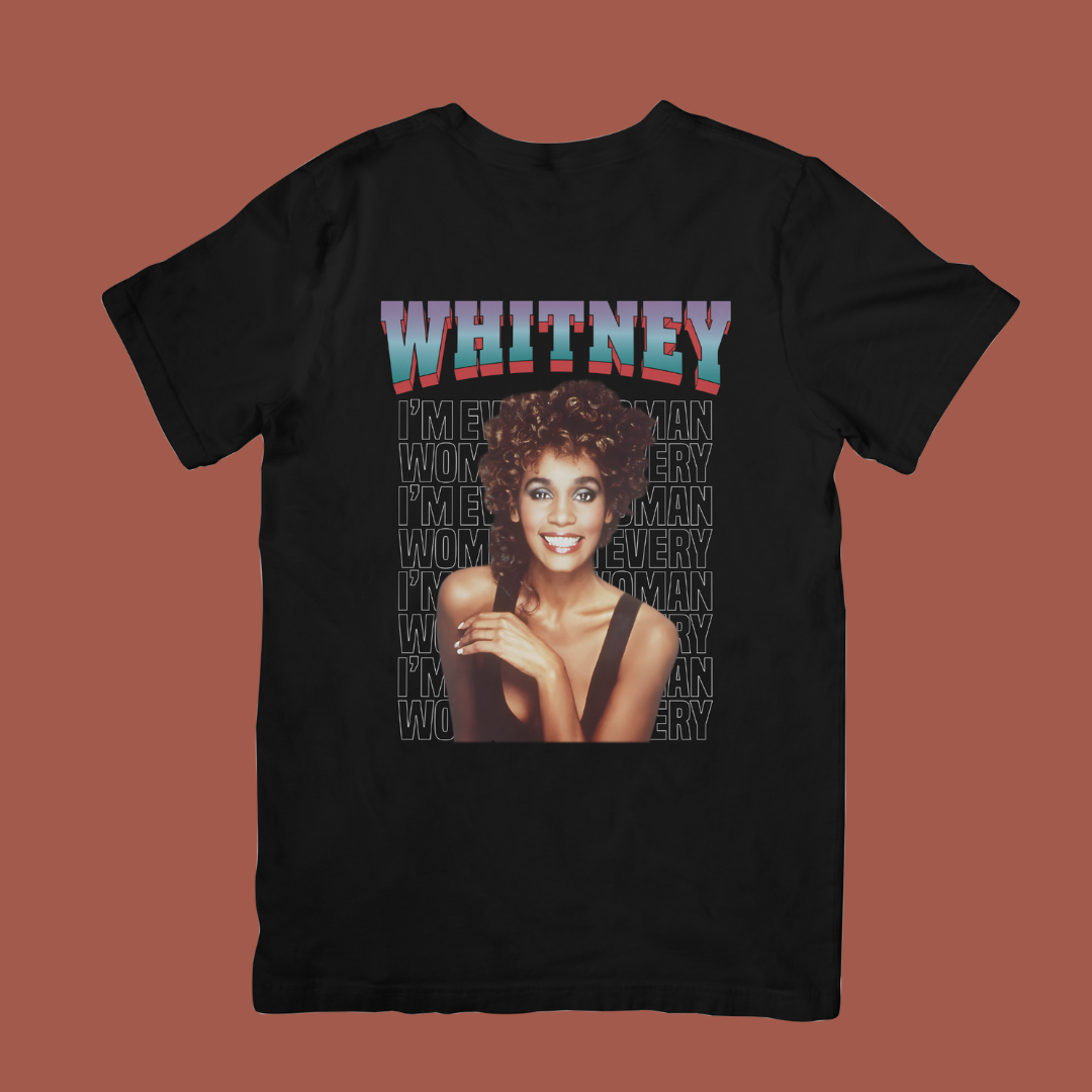 Camiseta Básica Whitney Houston Graphic