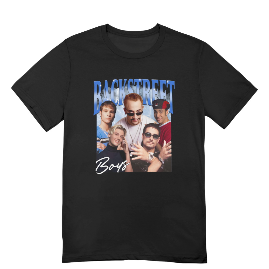 Camiseta Básica Backstreet Boys Graphic Aesthetic - Preto