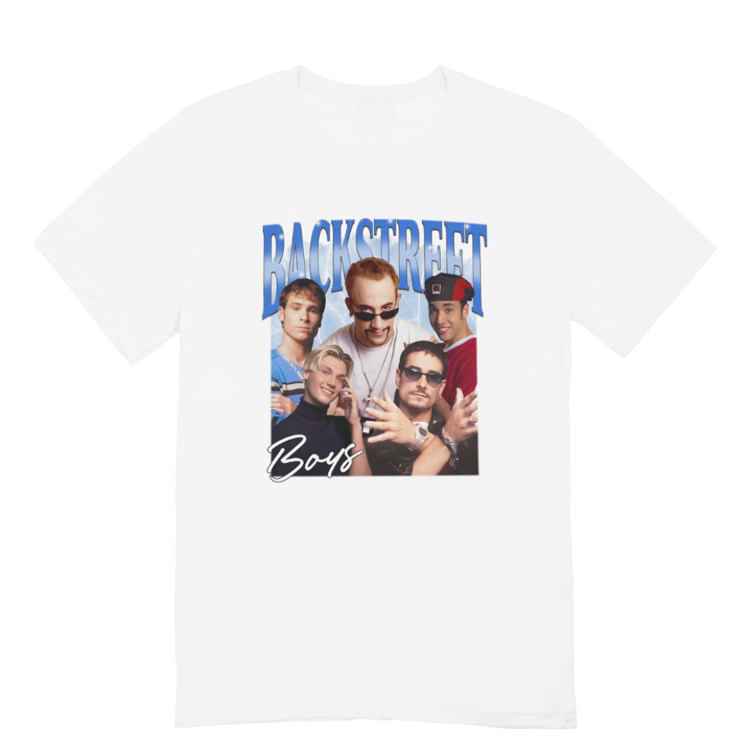 Camiseta Básica Backstreet Boys Graphic Aesthetic - Branco