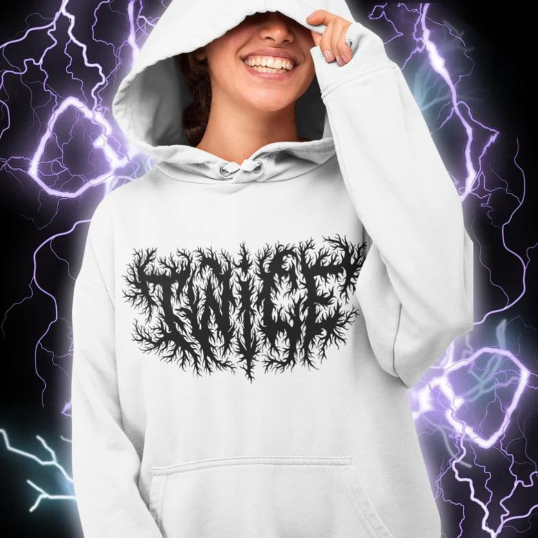 Moletom Canguru Twice Heavy Metal - branco