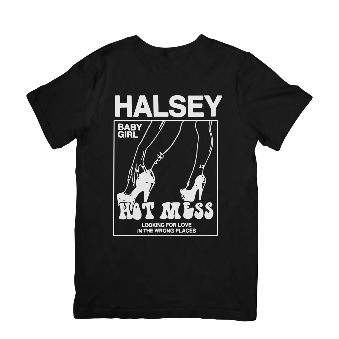 Camiseta Básica Halsey Hot Mess Preto