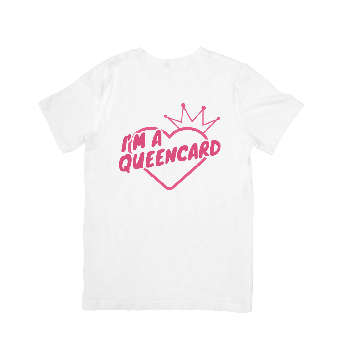 Camiseta Básica (G)i-dle I Am A Queencard - branco