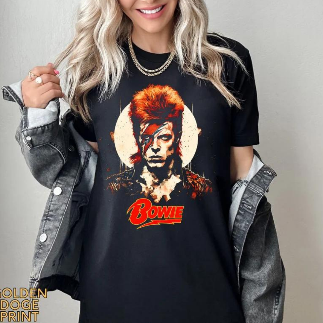 Camiseta Básica David Bowie Iconic Preto