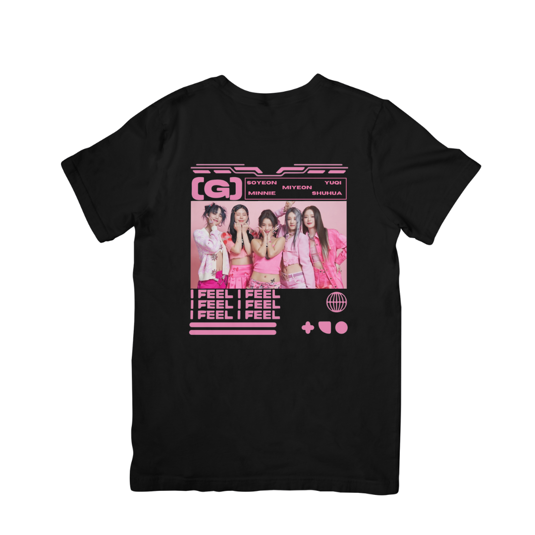 Camiseta Básica (G)i-dle I Feel - preto